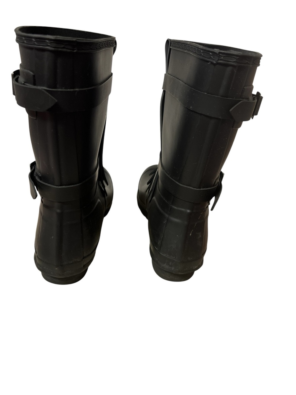 Hunter Original Short Fringe Rain Boots Black Slate Size 10 Rare - Picture 5 of 10